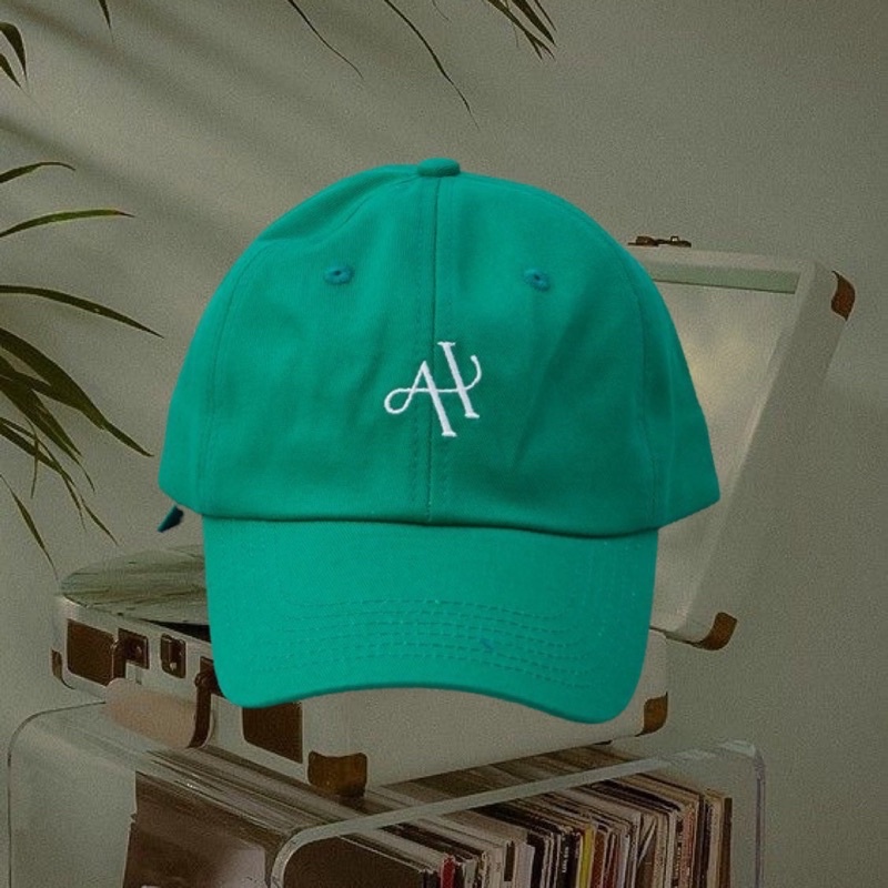 ahc000-logo-cap-green-หมวกผ้าคอตตอนสกรีนโลโก้