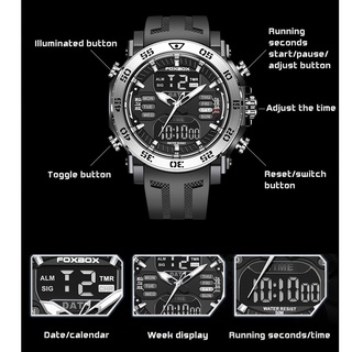 ภาพขนาดย่อของภาพหน้าปกสินค้าLIGE Sub Brand Foxbox 2022นาฬิกาผู้ชายทหารกันน้ำนาฬิกากีฬาหน้าจอคู่นาฬิกาควอตซ์ดิจิตอลสำหรับผู้ชาย + กล่อง จากร้าน bangweismartbracelet.th บน Shopee ภาพที่ 5