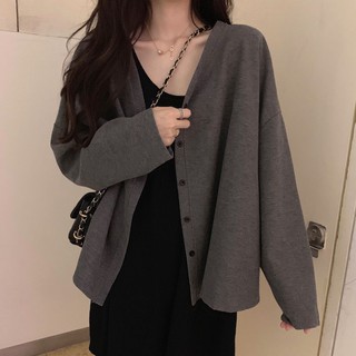🔥Hot Sale / เสื้อแจ็คเก็ตผู้หญิงฤดูใบไม้ร่วง 2021 เวอร์ชั่นเกาหลีใหม่สไตล์ตะวันตกลำลองขนาดใหญ่หลวมนักเรียนเสื้อคาร์ดิแก