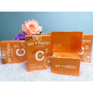 สบู่ MY C FRESH สบูมายซี หน้าขาวใส ไร้สิว ลดฝ้า กระ จุดด่างดำ