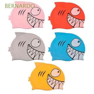 Bernardo หมวกว่ายน้ํา ฉลาม น่ารัก กีฬา ผ้าโพกหัว กันน้ํา ซิลิโคน เด็ก ยืดหยุ่นสูง หมวกดําน้ํา