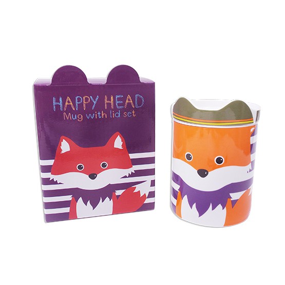 ชุดแก้ว-happy-head-frederique-fox-mug-amp-lid-330cc