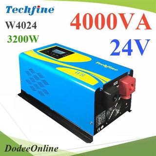 .อินเวอร์เตอร์ UPS เพียวไซน์เวฟ 3200W แบตเตอรี่ 24V LCD Off Grid หม้อแปลงเทอรอยด์  รุ่น W-3200W-24V DD