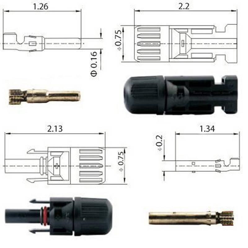 ขั้วต่อสายไฟ-โซล่าเซลล์-mc4-connector