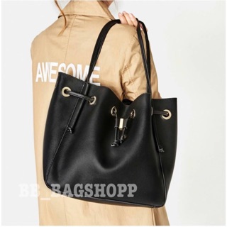 กระเป๋า Zara Convertible Tote (Black) (outlet)