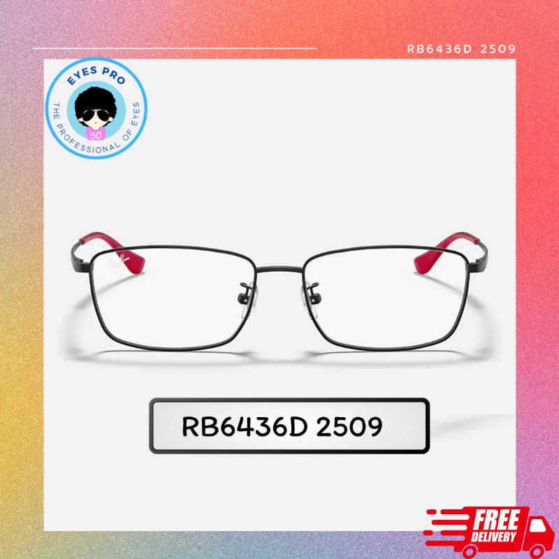กรอบแว่นสายตา-rb6436d-2509-สี-black-ของแท้-จัดส่งฟรี