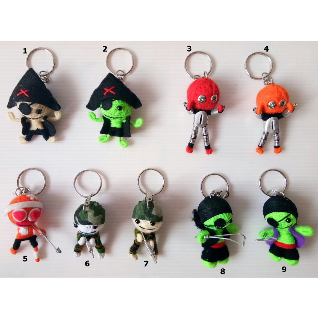 ตุ๊กตาวูดู-ลายโมเดล-soldier-pirate-พวงกุญแจห้อยกระเป๋า-voodoo-string-doll-keychain-figure-keyring-handcraft-gift-1