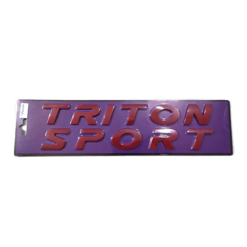 โลโก้ฝากระโปรงหน้า-triton-sportสีแดงสามารถติดกับ-mitsubishi-triton-ได้ทุกรุ่น-2005-2021