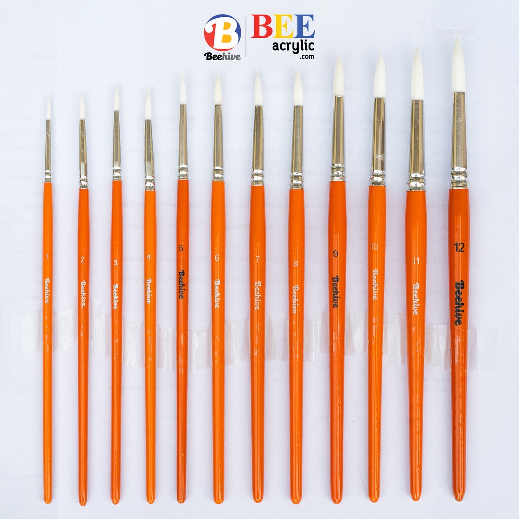 ชุดพู่กัน-สีน้ำ-สีอะคริลิค-แพ็คเซตคุ้มกว่า-ขนนุ่ม-beehive