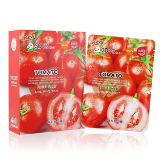 แผ่นมาส์คหน้า 3D สูตรมะเขือเทศ East-skin tomato หน้าขาวเร่งด่วน (กล่อง 10ชิ้น)