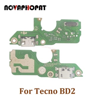 Novaphopat บอร์ดชาร์จไมโครโฟน สายเคเบิลอ่อน USB สําหรับ Tecno Pop 5 BD2