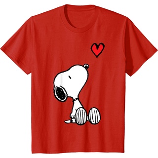เสื้อยืดผู้ชาย เสื้อยืด พิมพ์ลาย Snoopy Peanuts Heart Sitting คุณภาพสูง สไตล์ฮิปฮอป สําหรับผู้ชาย S-5XL