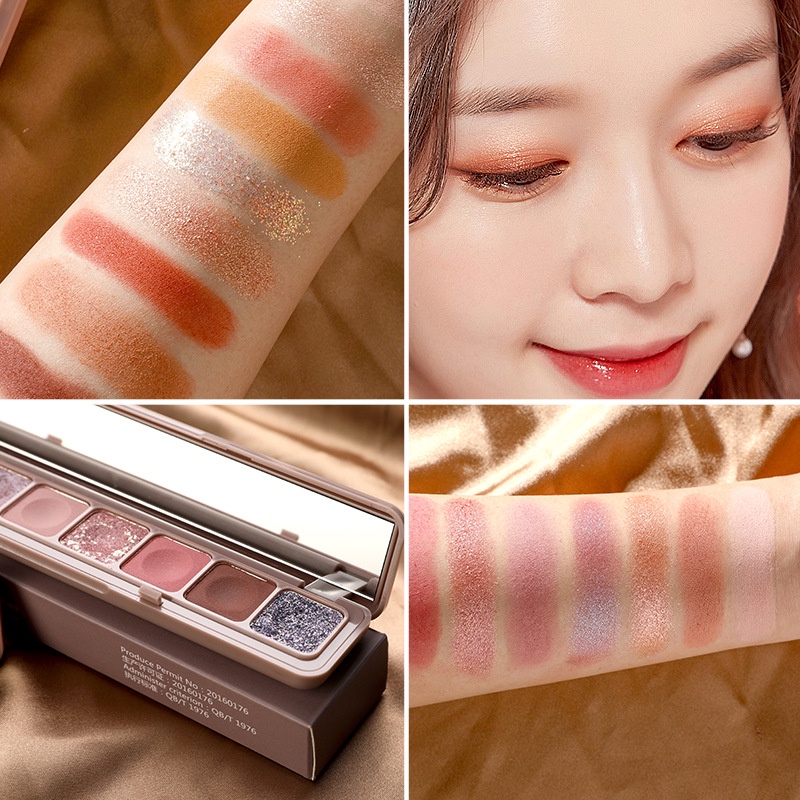 พร้อมส่ง-พาเลทอายแชโดว์-เนื้อแมตต์-กลิตเตอร์-เลื่อม-9-สี-กันน้ํา