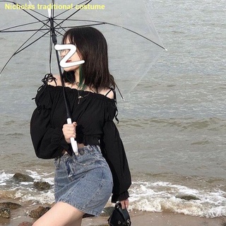 🍒เตรียมจัดส่ง🍒เสื้อปาดไหล่สตรีสายเดี่ยวทุกแบบ