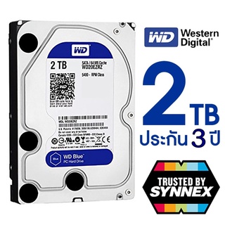 สินค้า 2 TB HDD (ฮาร์ดดิสก์) WD BLUE 7200RPM SATA3 (WD20EZBX) รับประกัน 3 - Y