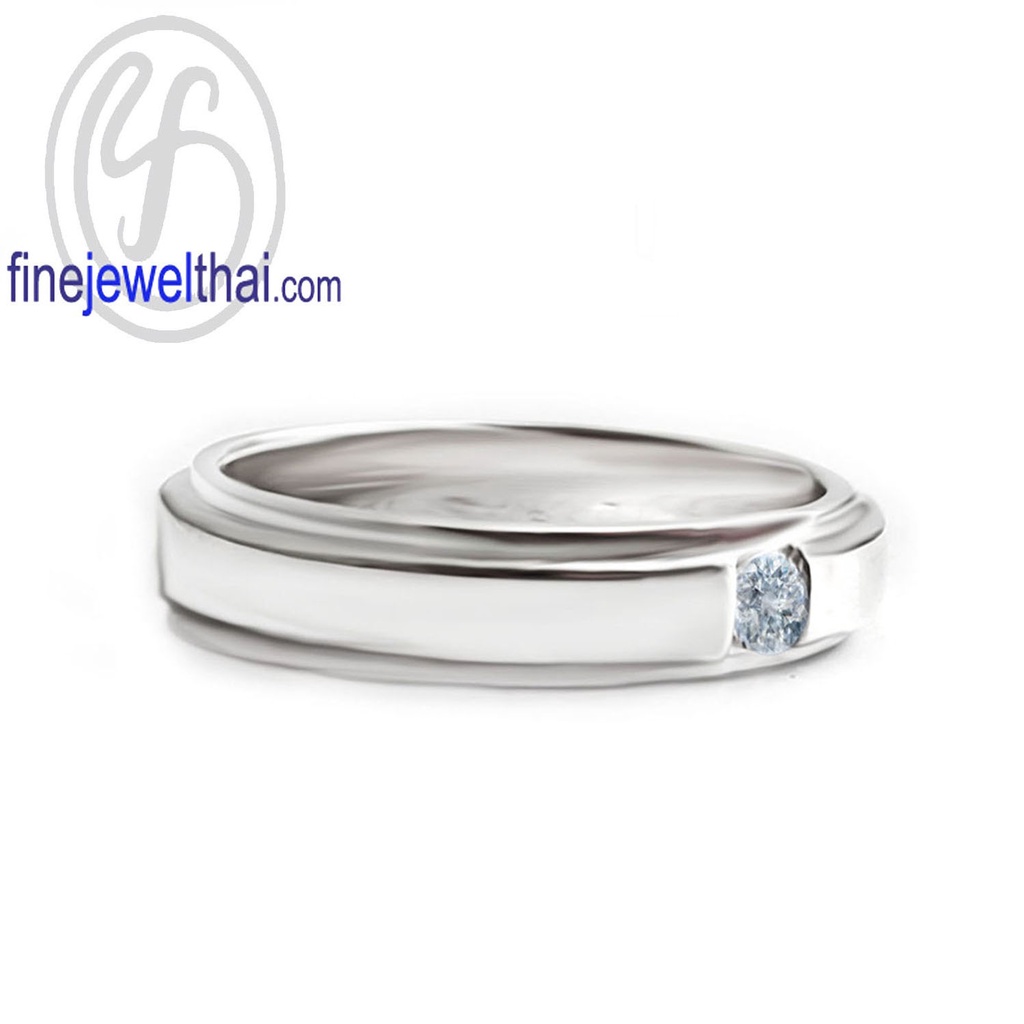 finejewelthai-แหวนอะความารีน-แหวนพลอย-แหวนเงินแท้-พลอยประจำเดือนเกิด-aquamarine-silver-ring-birthstone-r1418aq