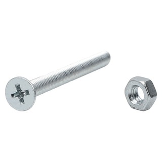 MACHINE SCREW 4X45MM JF NUT 25EA สกรูเกลียวมิลน็อต JF 4X45 MM 25 ตัว สกรู, น๊อตและแหวน อุปกรณ์ยึดติด เครื่องมือช่างและฮา