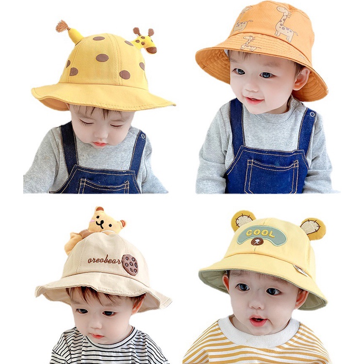 หมวกเด็กบัดเก็ต-หมวกเด็กน่ารัก-ลายยีราฟ
