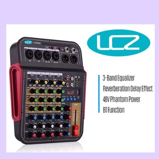 สินค้า LCZ LC2020) Muslady TM4 ดิจิตอล 4-Channel Audio Mixer คอนโซลผสมในตัว Phantom Power ระบบเสียงสำหรับสตูดิโอ
