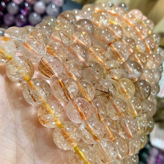 กำไลข้อมือไหมทอง Gold Rutilated Quartz รุ่นเนื้อใส ไหมชัด เกรด AAA *หินแท้ ธรรมชาติ* ไหมทองราคาหลักร้อย