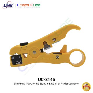 LINK UC-8145 STRIPPING TOOL RG59, RG6 &amp; RG11 for F-twist Connector ( เครื่องมือ คีมปอกสาย Coaxial สำหรับเข้าหัว F-Type )