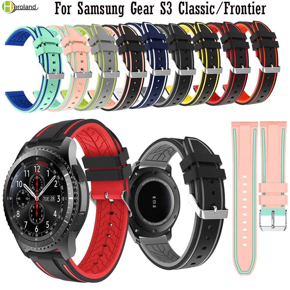 ภาพหน้าปกสินค้าสายนาฬิกาข้อมือ 22 มมสําหรับ samsung gear s3 classic/frontier