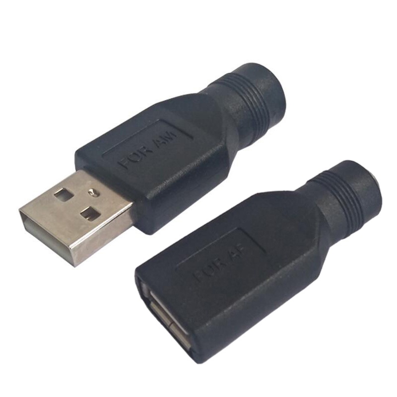ภาพหน้าปกสินค้า5.5X2.1 มม. DC Female Power Jack To USB 2.0 Type A Male Plug Jack ซ็อกเก็ต Female แจ็คซ็อกเก็ต 5V DC อะแดปเตอร์เชื่อมต่อ DIY สําหรับแล็ปท็อป