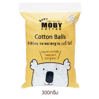 สำลีก้อนขนาดมาตรฐาน BABY MOBY Cotton  300g.