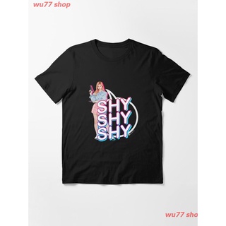 เสื้อยืดผ้าฝ้ายCOTTON New Korea TWICE - Sana [ ShyShyShy Power ] Essential T-Shirt ผู้หญิง ดพิมพ์ลาย เสื้อยืดผ้าฝ้าย คอก