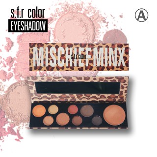 (ถูกและดี ที่คุณคู่ควร)พาเลทอายแชโดว์8+ไฮไลท์1 s.f.r color shading palette for eyes &amp; face