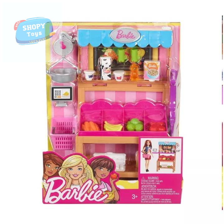 barbie-a-set-of-furniture-shop-foodstuff-ตุ๊กตา-บาร์บี้-ชุดร้านขายของชำ-babyshopy