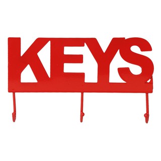 ขอแขวน METAL KEY 18X11X1.5 ซม. สีแดง HOME LIVING STYLE ขอแขวนทำจากโลหะ KEYS จากแบรนด์ HOME LIVING STYLE สีแดงสดใส ออกแบบ