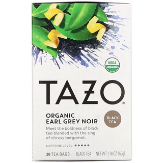 [แยกซอง/ยกกล่อง] Tazo Teas, Organic Earl Grey Noir, Black Tea