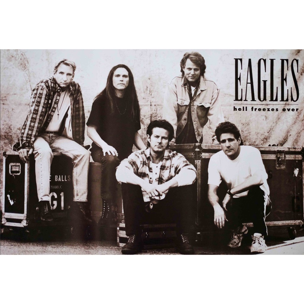 โปสเตอร์-the-eagles-วง-ดนตรี-ร็อก-อเมริกัน-รูป-ภาพ-ติดผนัง-สวยๆ-poster-34-5-x-23-5-นิ้ว-88-x-60-ซม-โดยประมาณ