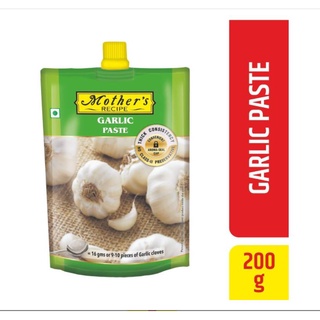 garlic paste Mothers Recipe Garlic Paste Pouch, 200 g(ส่วนผสมกระเทียม) อาหารอินเดีย สินค้านำเข้า