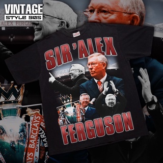 T-shirt  เสื้อยืดวินเทจสไตส์ ลาย Sir alex ferguson ป้าย Hiptrack จะเป็นตะเข็บเดี่ยวผ้าหนาคอหนาเนื้อผ้าดี สวย!!!S-5XL