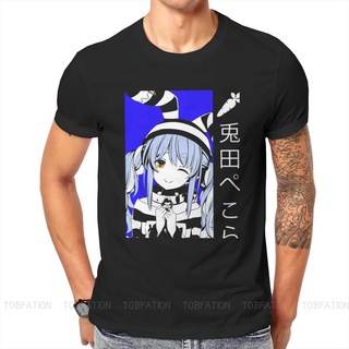 เสื้อยืดคอกลม ผ้าฝ้าย พิมพ์ลาย Hololive VTuber Usada Pekora Prisoner สําหรับผู้ชาย