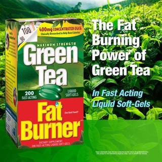 สินค้า หมดอายุ 09/2024 Green Tea Fatburner 200เม็ด นำเข้าอเมริกา ผลิตภัณฑ์ช่วยเร่งระบบเผาผลาญไขมัน