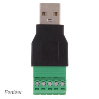 USB 2.0 Type A Male to 5 Pin Screw w/ Shield Terminal Plug
