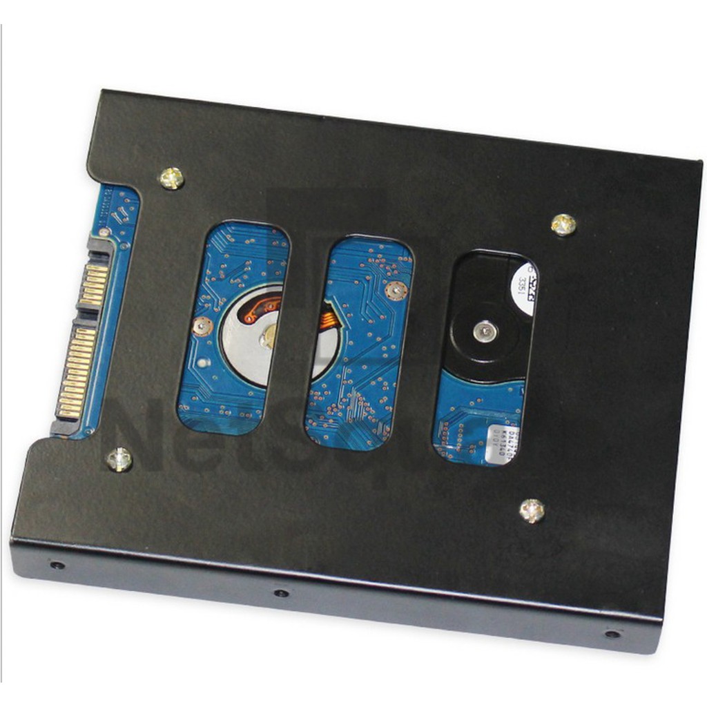 ภาพสินค้าถาดแปลง SSD HDD Tray โลหะ เหล็ก 2.5 นิ้ว เป็น 3.5 สีดำ พร้อมน็อต จากร้าน tewichtete31 บน Shopee ภาพที่ 1