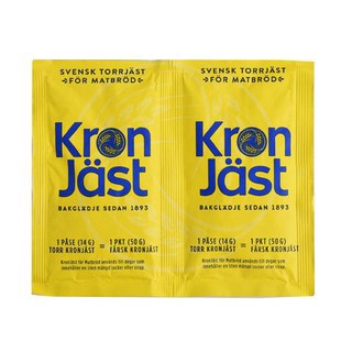 Kronjast Dry Yeast 24 g. 🔥Kronjast – Dry Yeast 2x14g (equivalent to 100g fresh yeast)💢Contains 2 sachets of 14g each. 💥