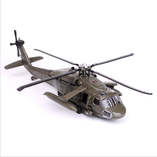 1:64 Black Hawk Gunship รุ่นเฮลิคอปเตอร์พร้อมเสียงและฟังก์ชั่นเครื่องบินจำลองของเล่น