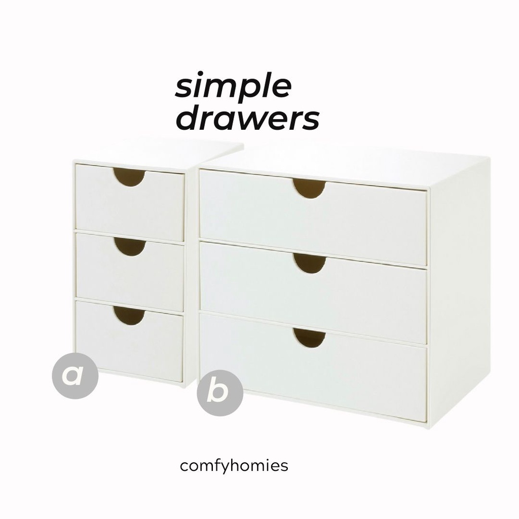 ลิ้นชั้นสีขาวมินิมอล simple drawers /comfyhomies/ | Shopee Thailand
