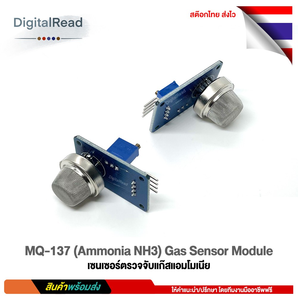 เซนเซอร์ตรวจจับแก๊สแอมโมเนีย-mq-137-ammonia-nh3-gas-sensor-module-สต็อกไทยส่งไว