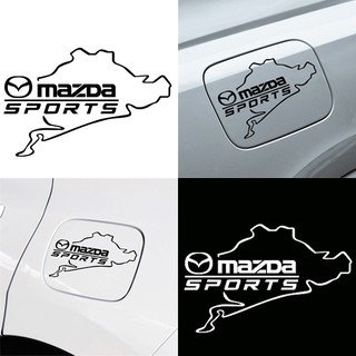 สติกเกอร์ไวนิลสะท้อนแสง ลายโลโก้มาสด้า 3 มิติ สำหรับฝาถังน้ำมัน Mazda 2 CX3 CX5 Mazda 3