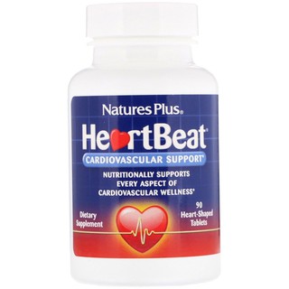 💥Pre order💫🇺🇸Natures Plus, HeartBeat, Cardiovascular Support, Heart-Shaped 90 เม็ด