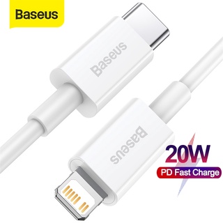 Baseus PD 20W สายชาร์จเร็ว เข้ากันได้กับ iPhone 14 13 12 Pro Max สายชาร์จ USB ชาร์จเร็ว