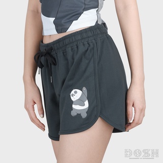 DOSH WOMENS SHORTS WE BARE BEARS กางเกงขาสั้นลำลอง ผู้หญิง สีเทาเข้ม DBBWR1001-GB