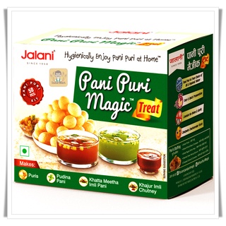 ภาพหน้าปกสินค้าชุด ปานิปูริ สำเร็จรูป ยี่ห้อ Jalani (220 กรัม) --  Jalani – Pani Puri Magic Treat (220 grams) (Puri 50 Pieces) - Green ซึ่งคุณอาจชอบราคาและรีวิวของสินค้านี้