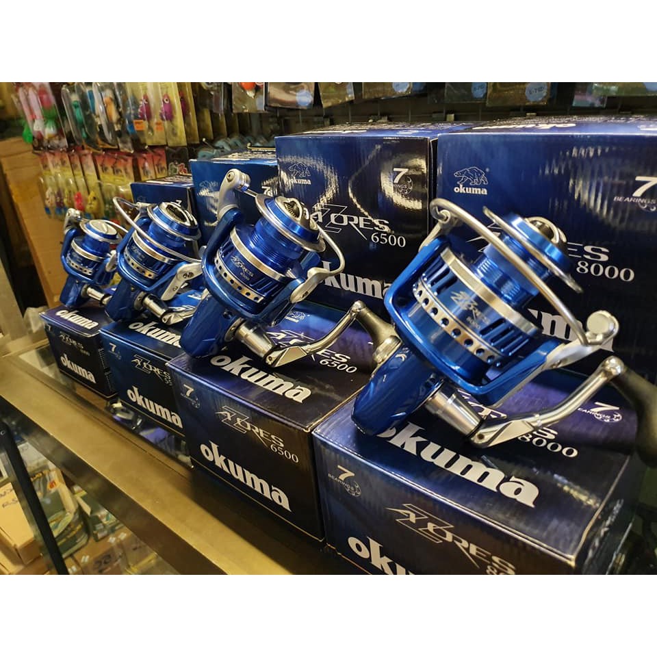 รอก-okuma-azores-blue-4000-5500-6500-8000-รอกทะเล-อัดสวาย-อัดบึก-ขายดีทุกเบอร์